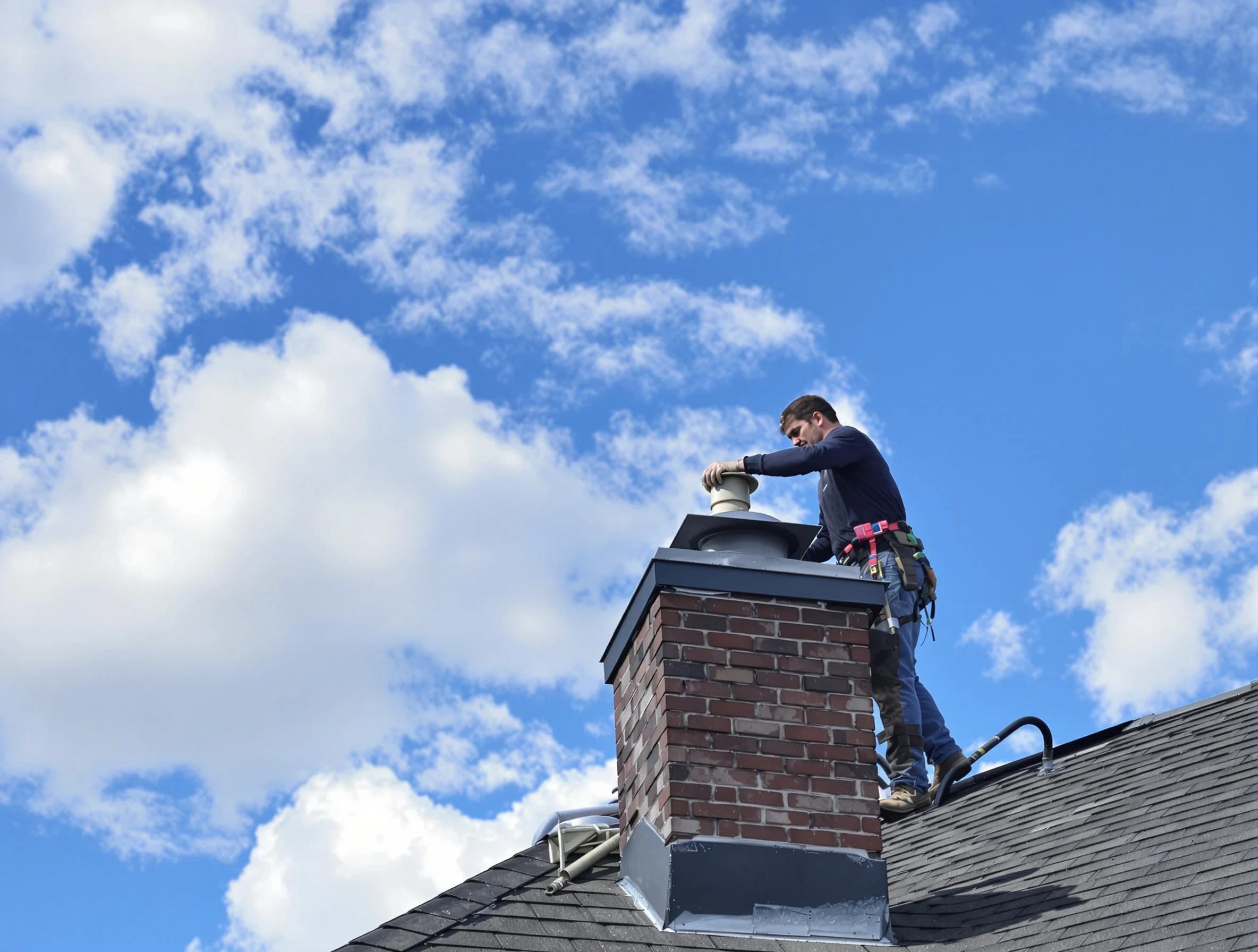 Mapleton Chimney Sweep installing a sturdy chimney cap in Mapleton, UT