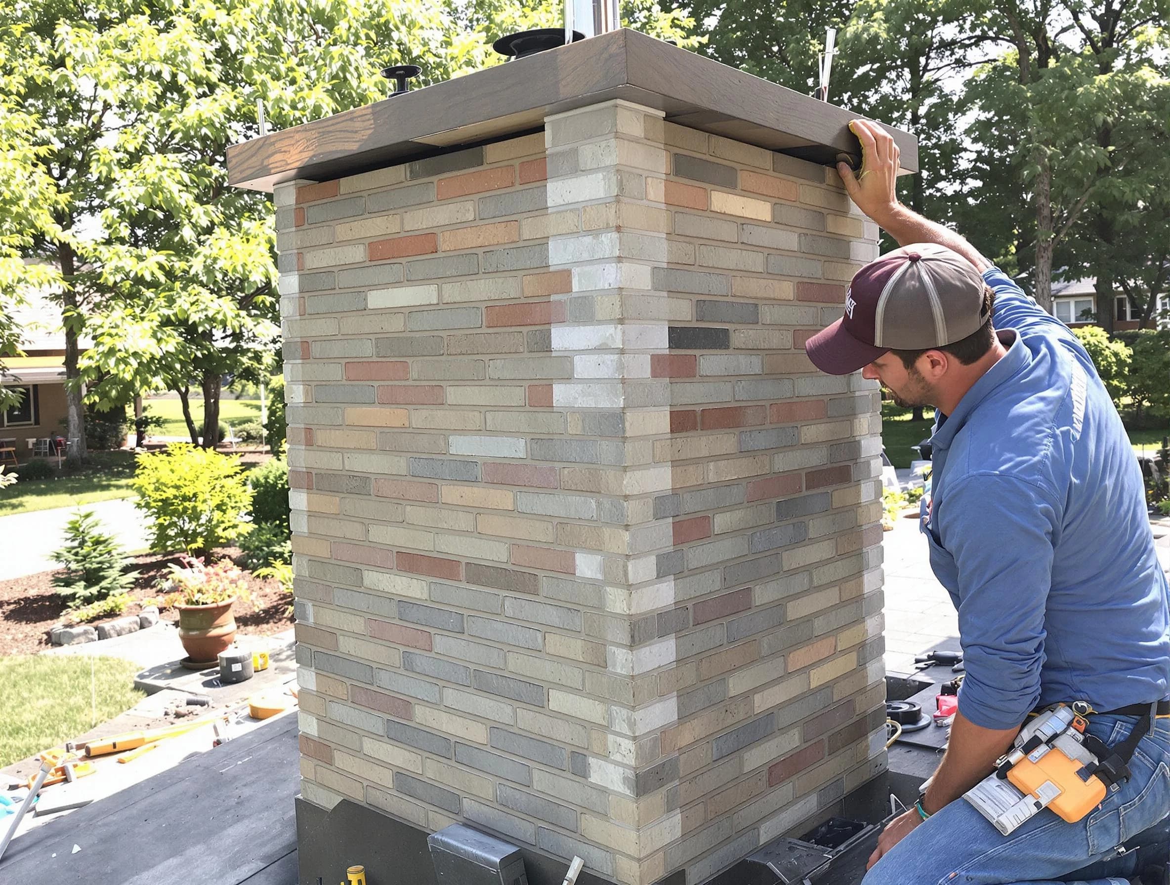 Mapleton Chimney Sweep completing a modern chimney remodel in Mapleton, UT