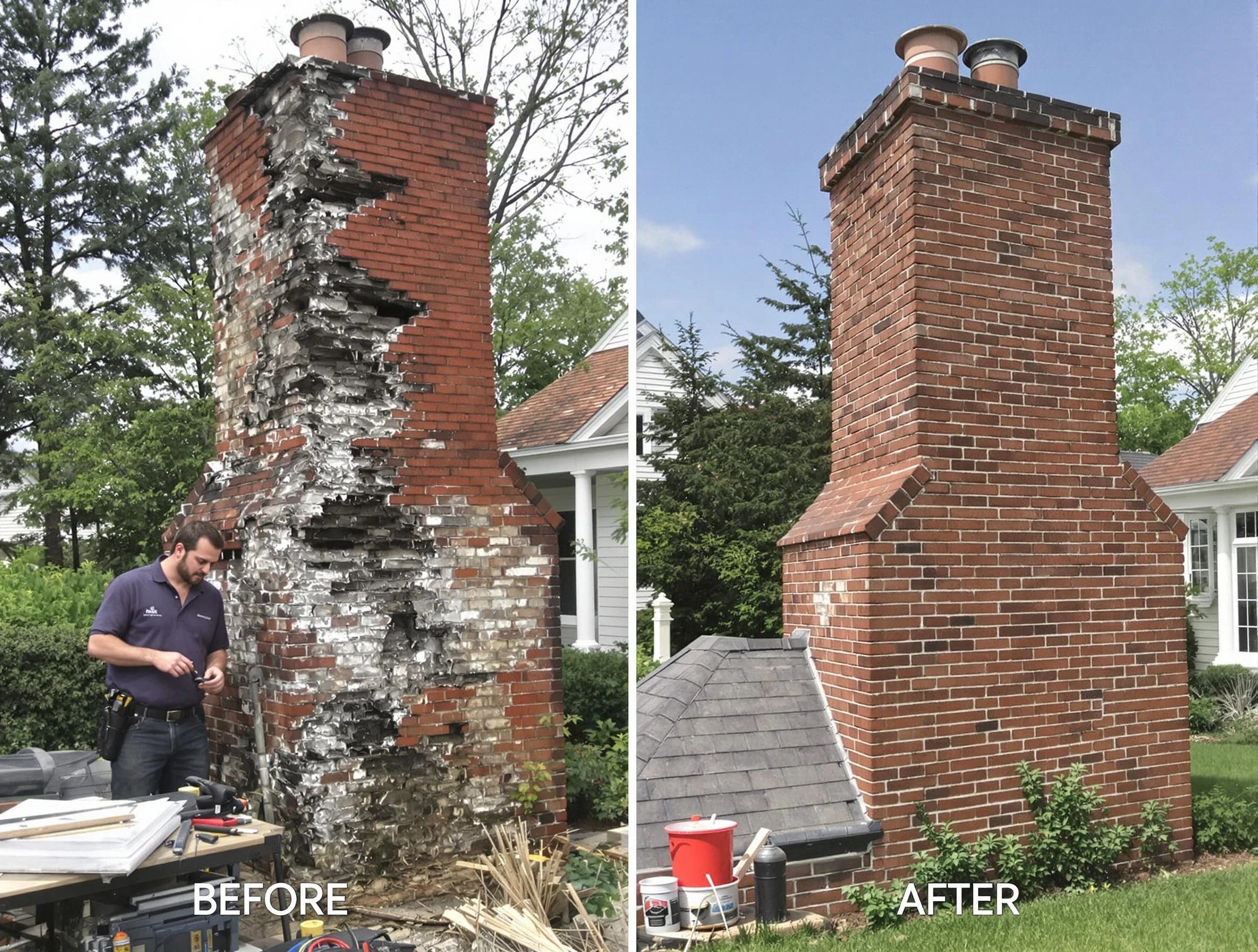 Mapleton Chimney Sweep performing a full chimney restoration in Mapleton, UT