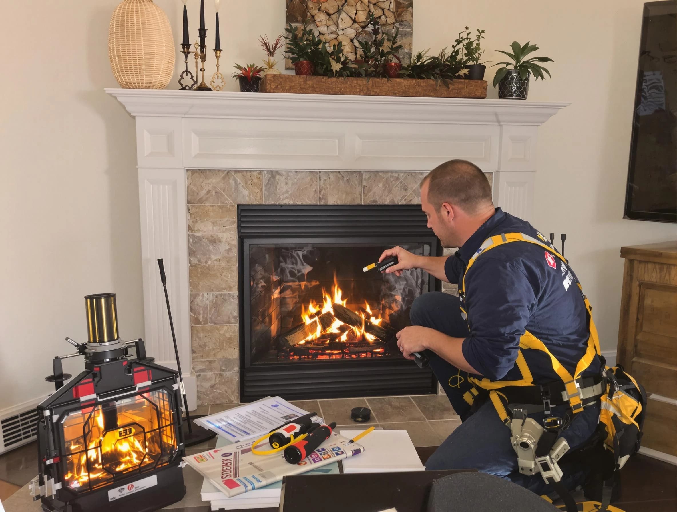 Safety-focused fireplace inspection by Mapleton Chimney Sweep in Mapleton, UT