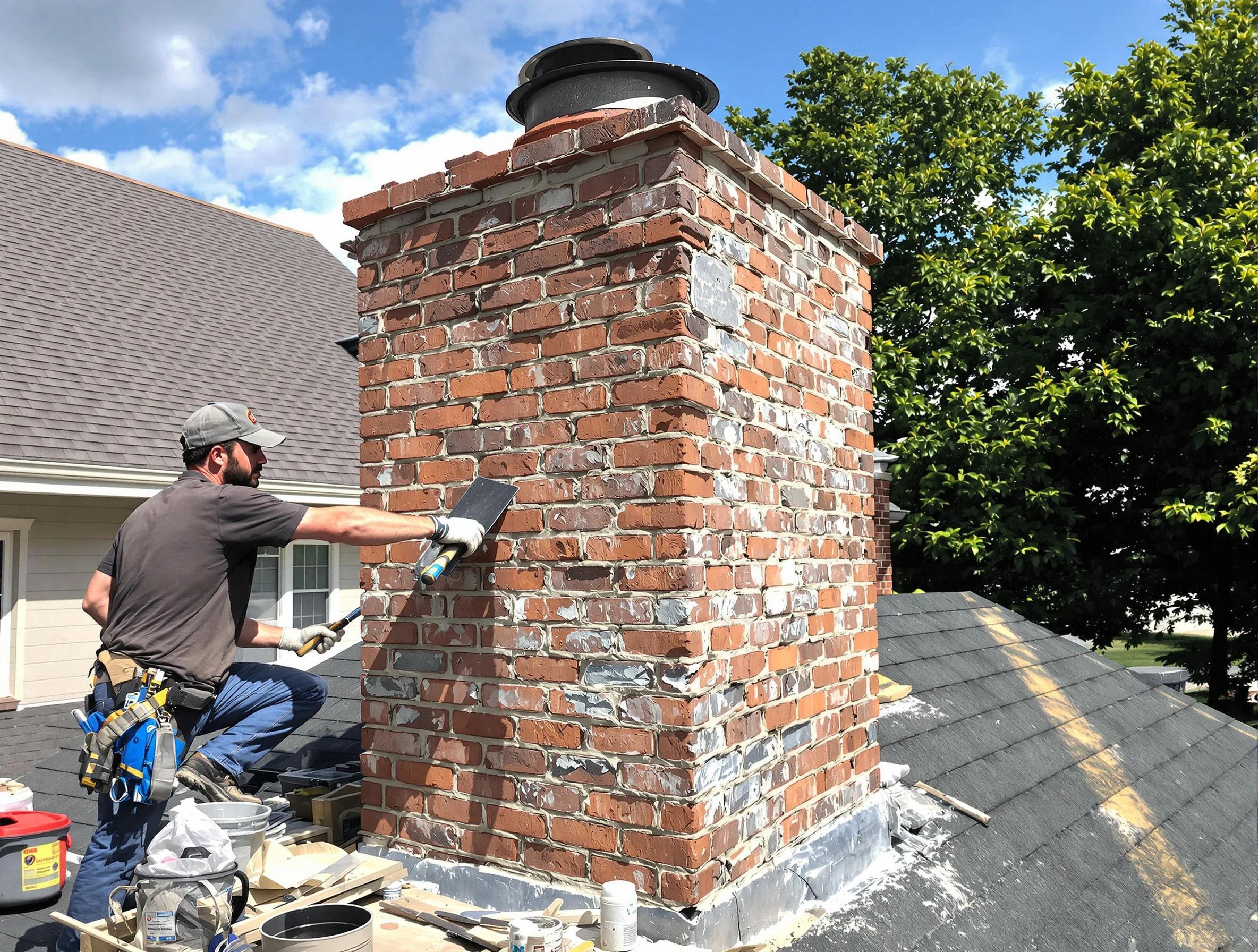 Completed chimney rebuild by Mapleton Chimney Sweep in Mapleton, UT