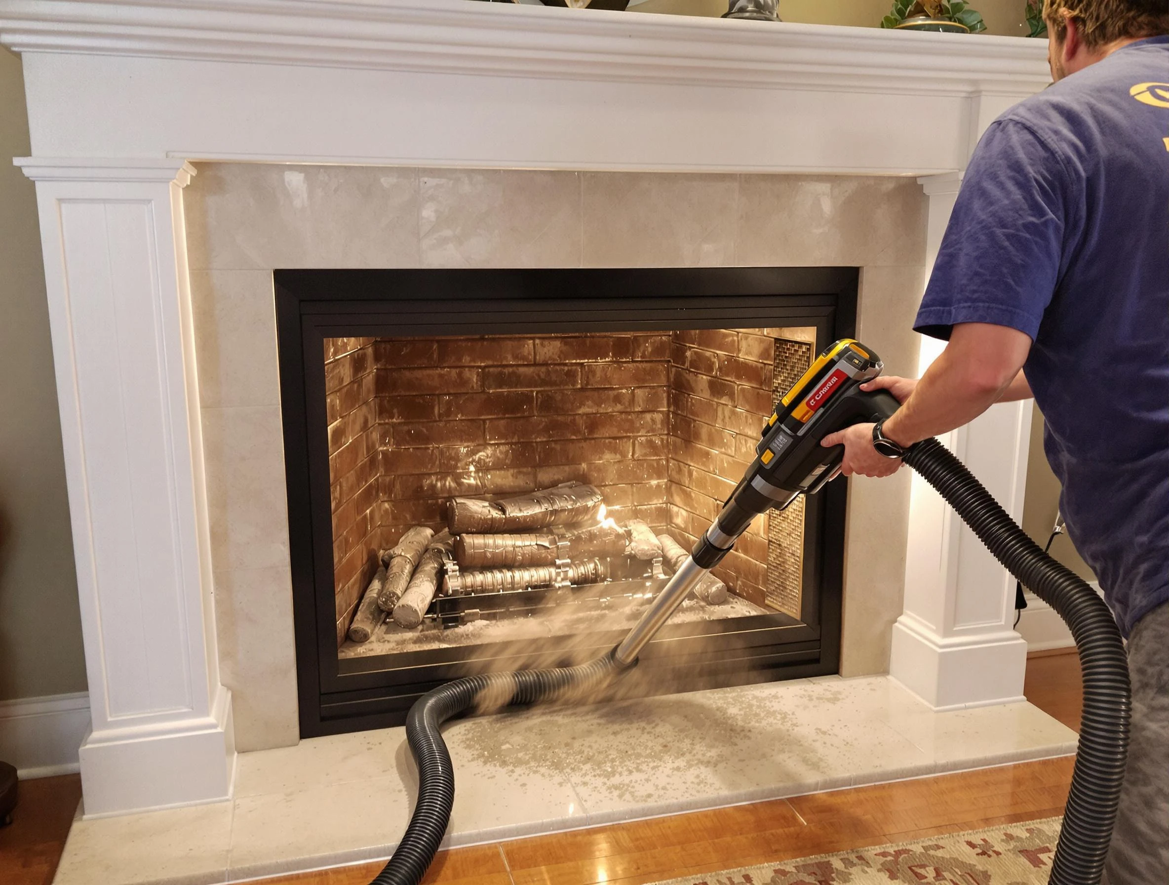 Fireplace cleaning performed by Mapleton Chimney Sweep in Mapleton, UT