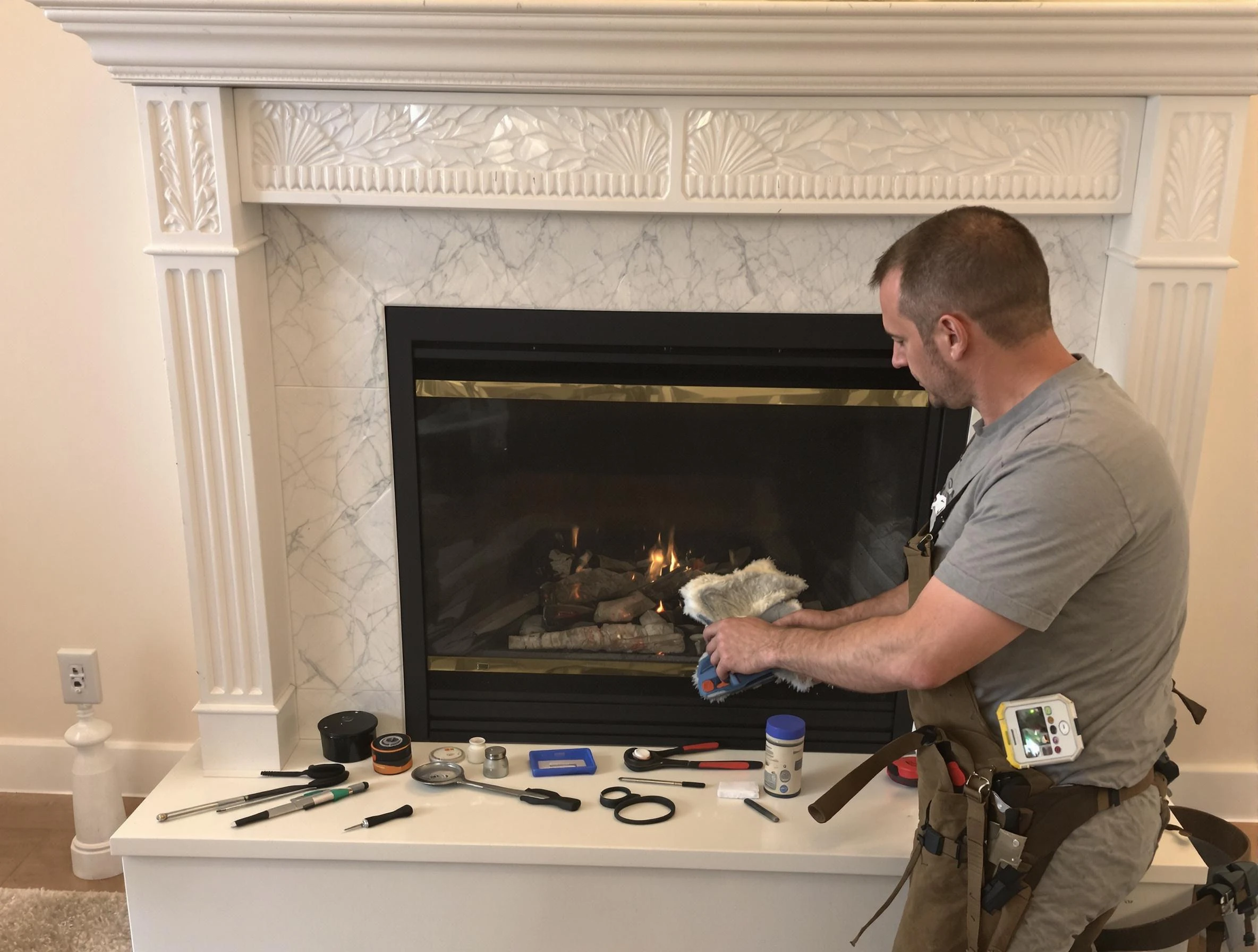 Mapleton Chimney Sweep performing fireplace maintenance in Mapleton, UT